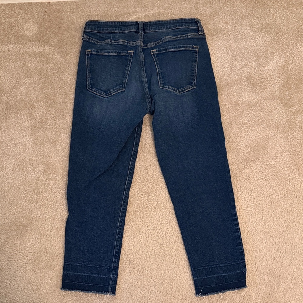 GAP Straight Crop Coupe 3/4 Ankle Jeans in Dark Blue Size US 4/27 - Picture 8 of 8